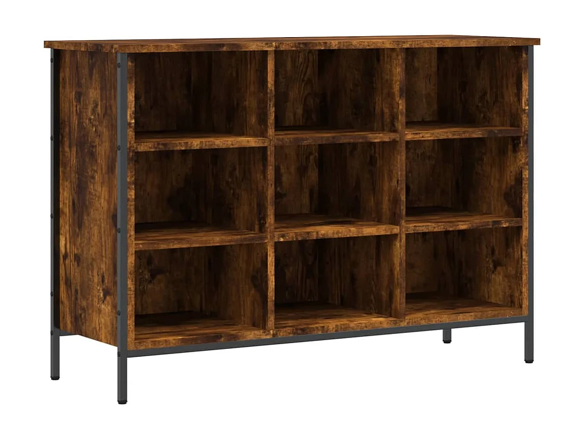 Zapatero roble ahumado 100x35x70 cm madera de ingeniería