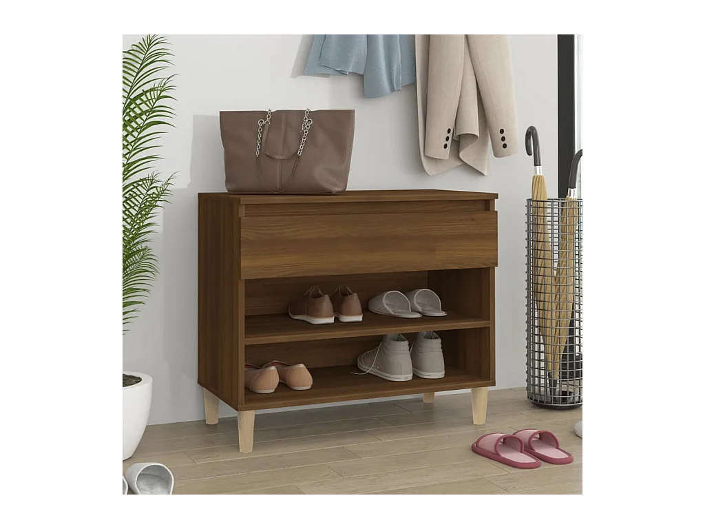 Armoire à chaussures Chêne marron 70x36x60 cm Bois d'ingénierie