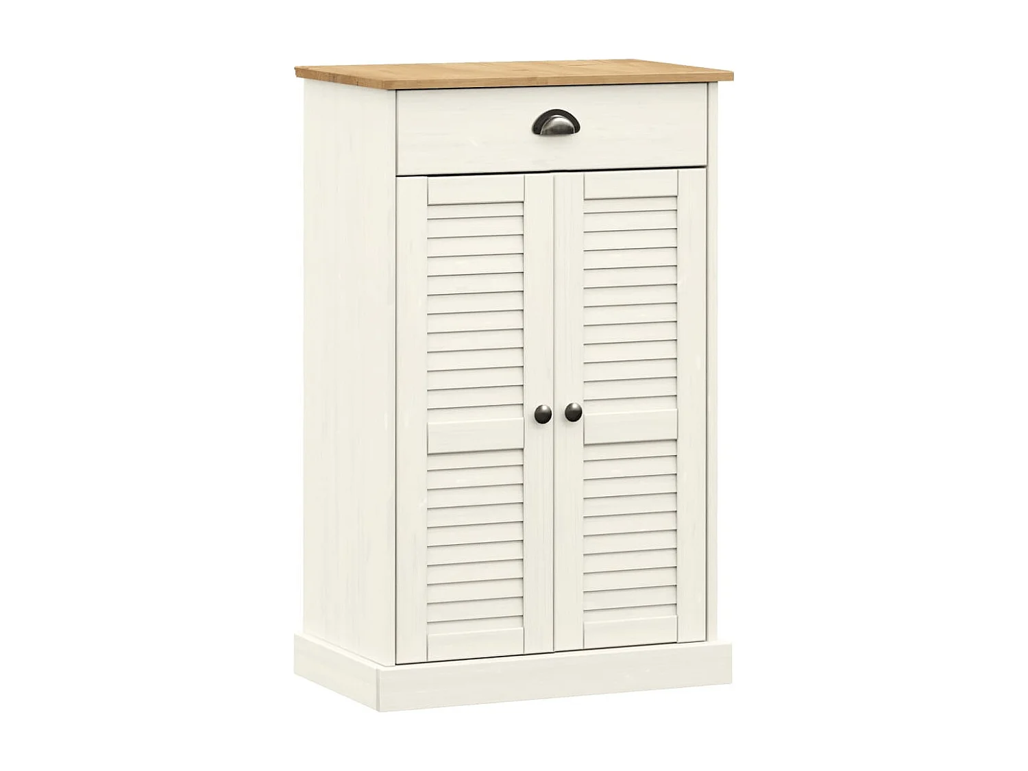 Armoire à chaussures blanc 60x35x96 cm bois massif de pin
