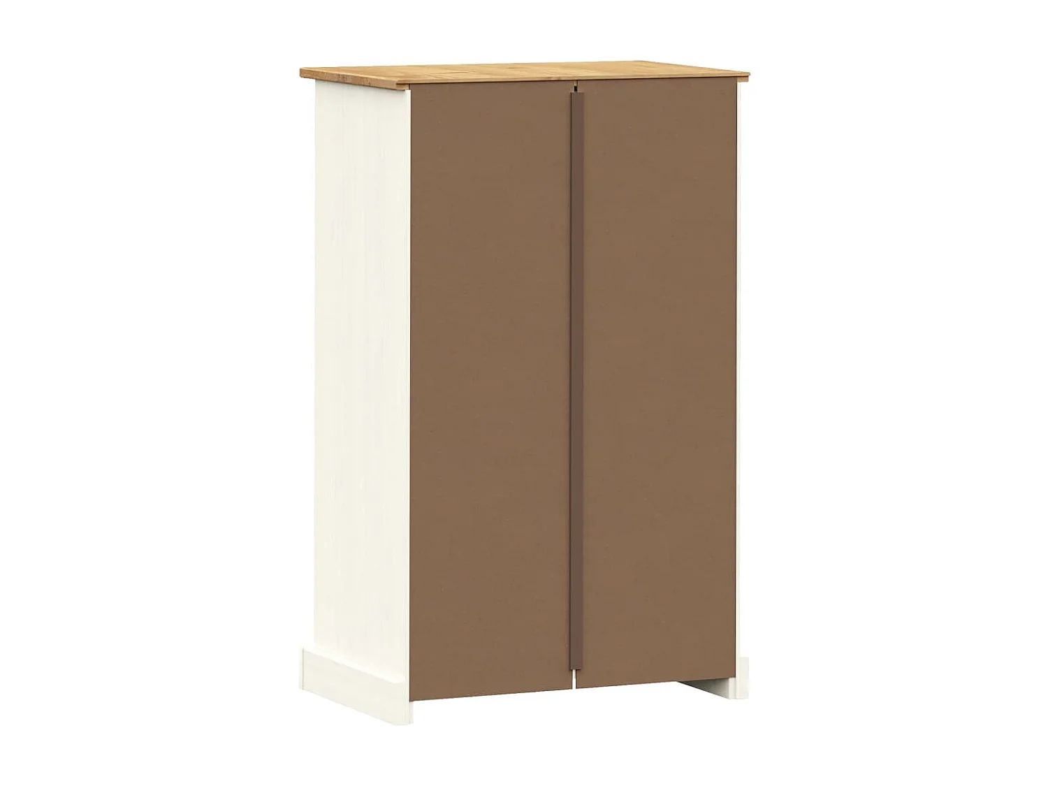 Armoire à chaussures blanc 60x35x96 cm bois massif de pin