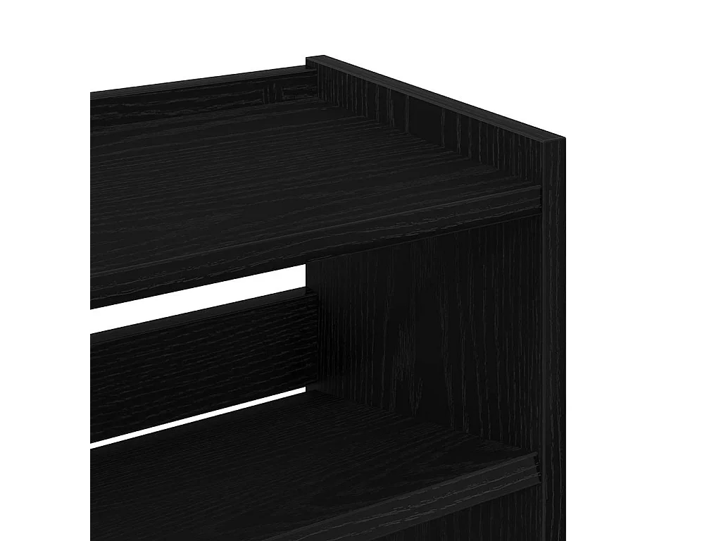 Étagère à chaussures noir 60x25x62 cm bois d'ingénierie