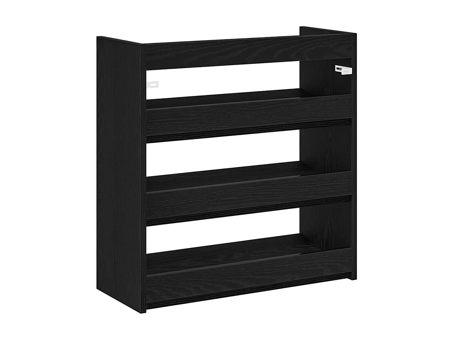 Étagère à chaussures noir 60x25x62 cm bois d'ingénierie