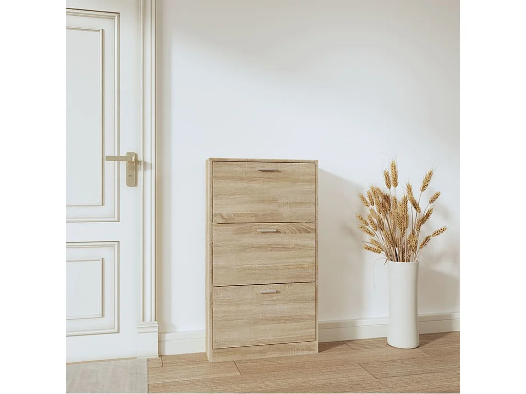 Schoenenkast Eiken 59x17x108 cm Technisch hout
