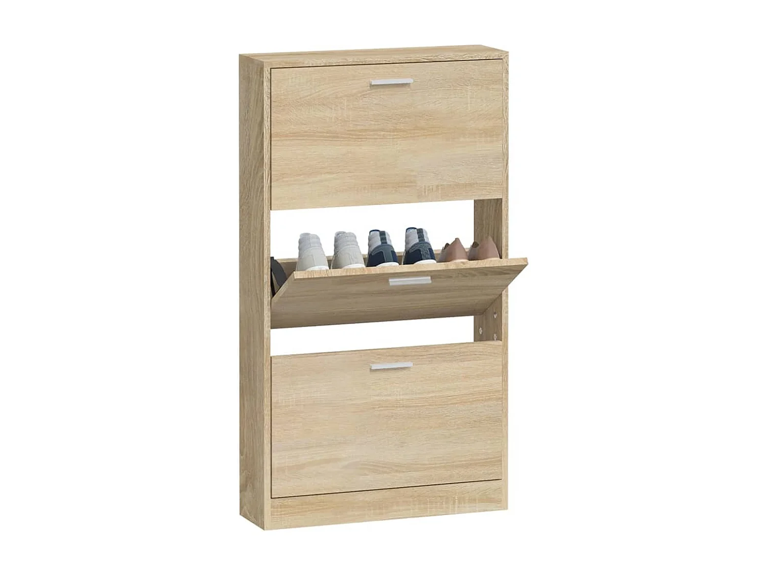 Schoenenkast Eiken 59x17x108 cm Technisch hout