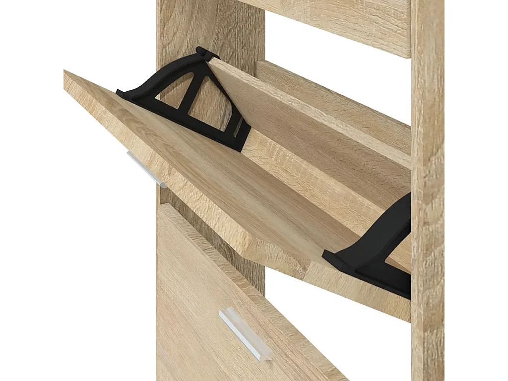 Schoenenkast Eiken 59x17x108 cm Technisch hout