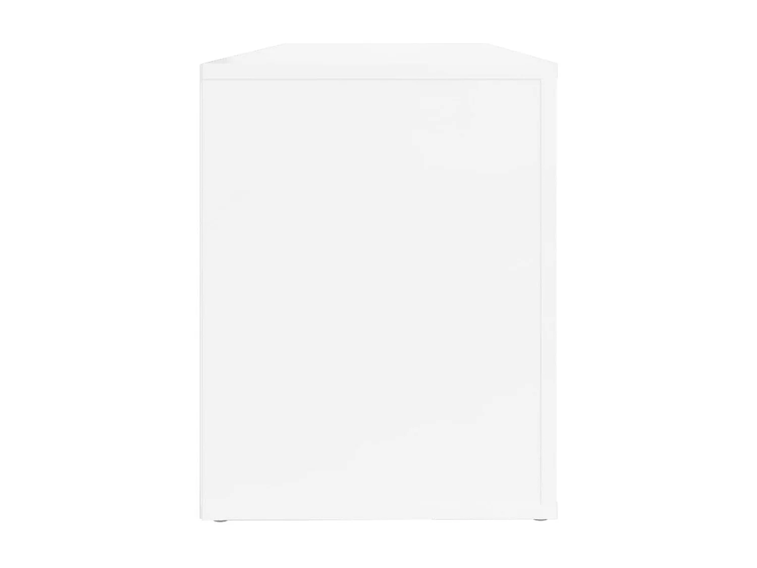 Armoire à chaussure Blanc brillant 100x35x45 cm Bois ingénierie