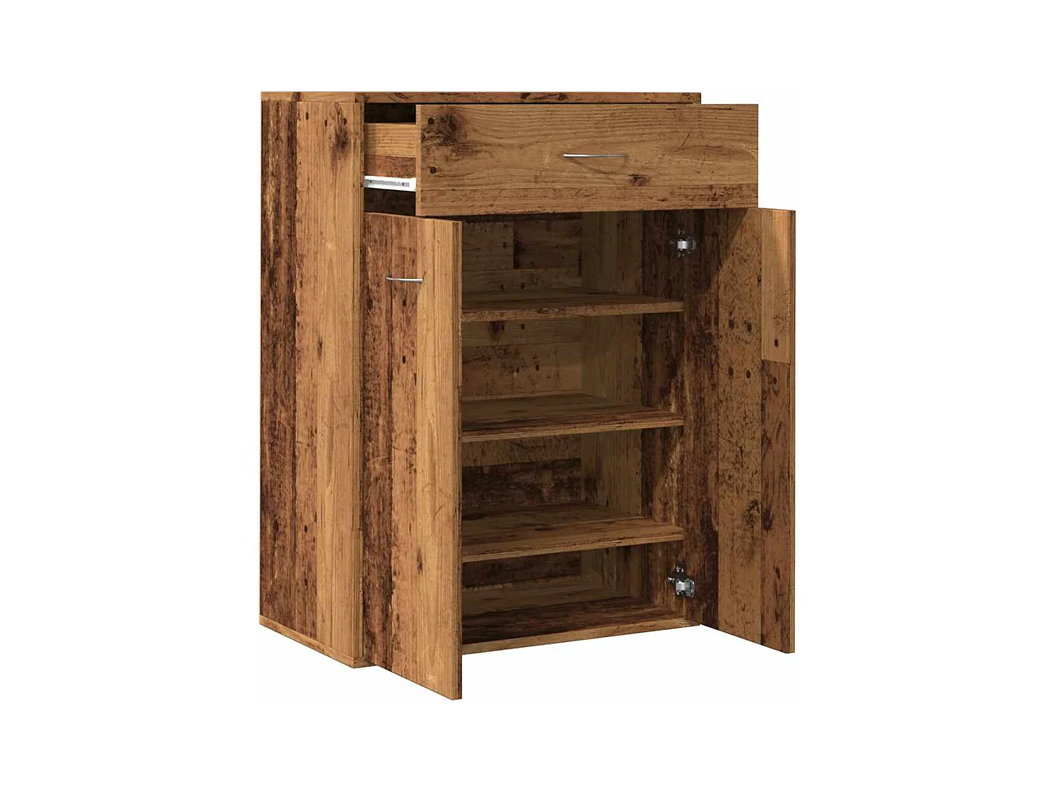 Armoire à chaussures vieux bois 60x35x84 cm bois d'ingénierie