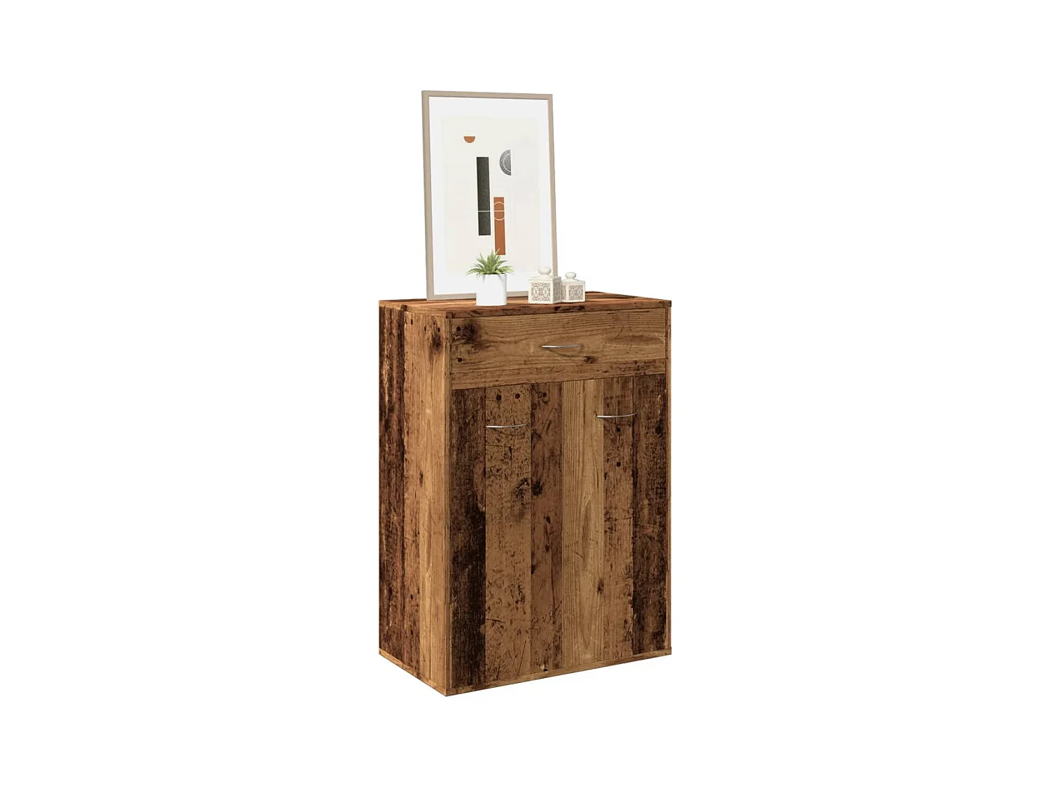 Armoire à chaussures vieux bois 60x35x84 cm bois d'ingénierie