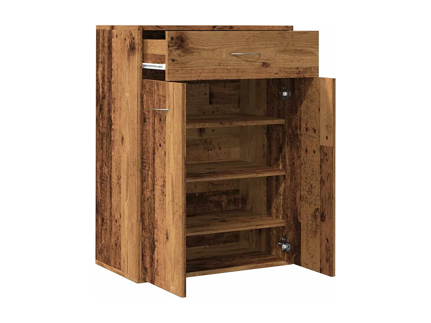 Armoire à chaussures vieux bois 60x35x84 cm bois d'ingénierie