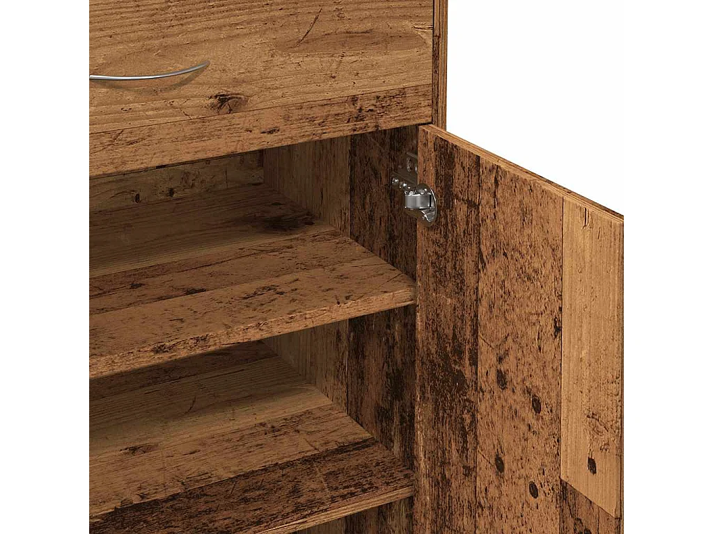 Armoire à chaussures vieux bois 60x35x84 cm bois d'ingénierie