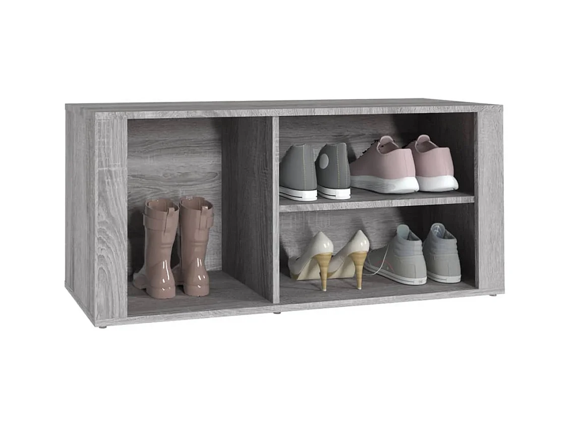 Zapatero Sonoma gris 100x35x45 cm madera de ingeniería