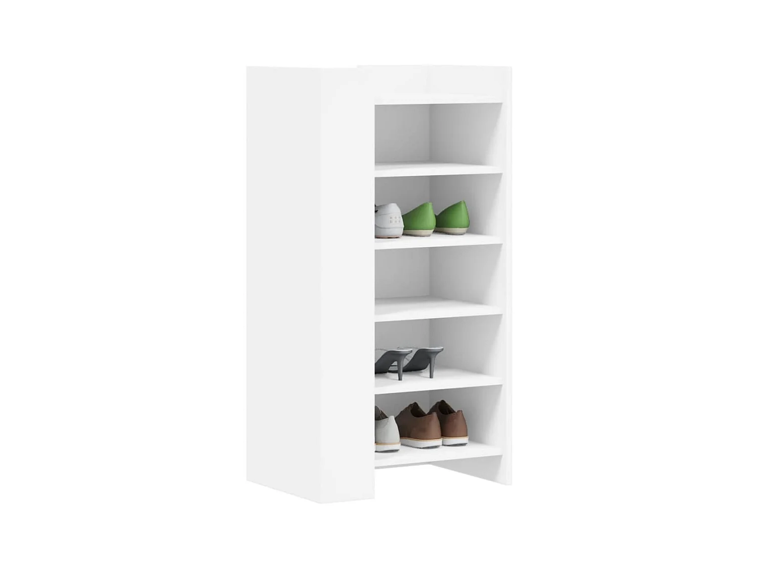 Armoire à chaussures blanc 52x37,5x100 cm bois d'ingénierie
