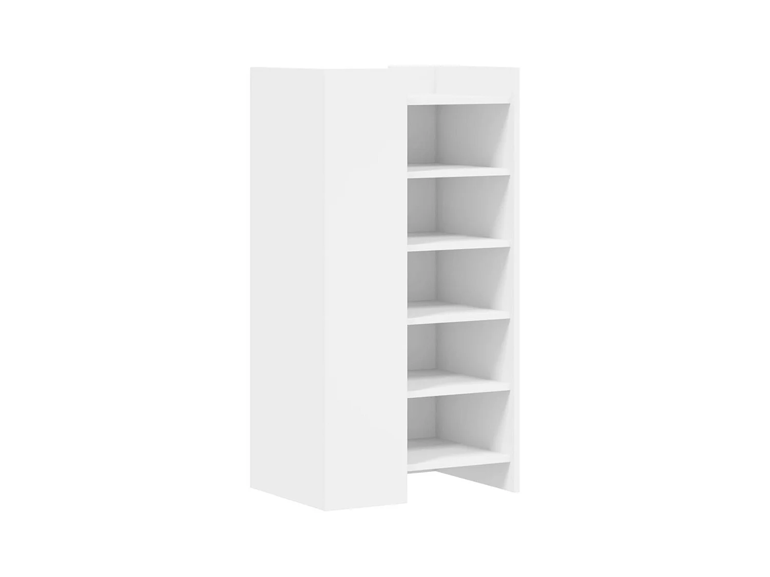 Armoire à chaussures blanc 52x37,5x100 cm bois d'ingénierie