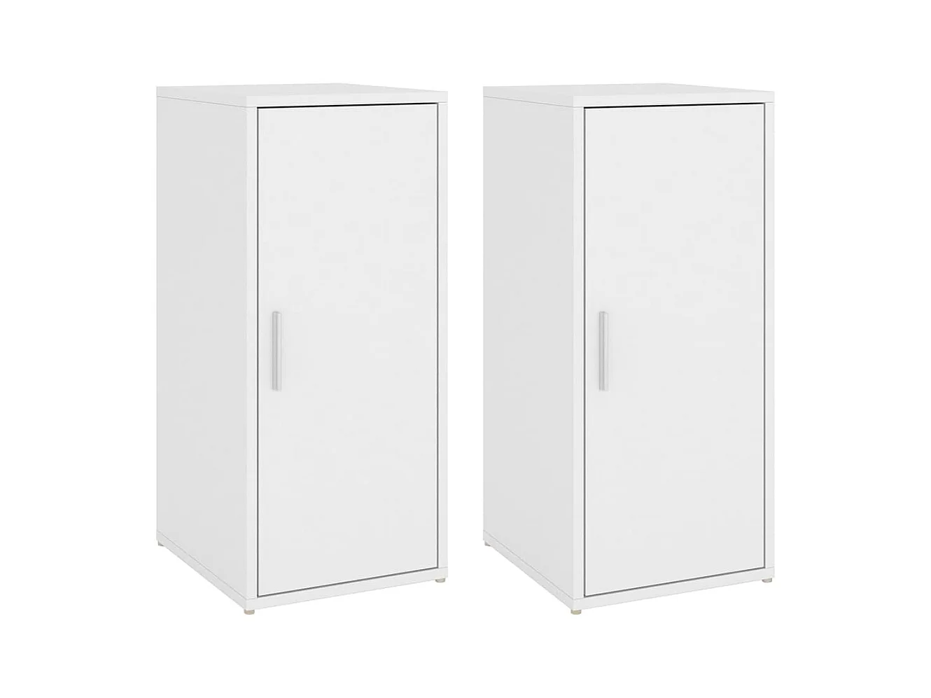 Armoires à chaussures 2 pcs Blanc 32x35x70 cm Aggloméré