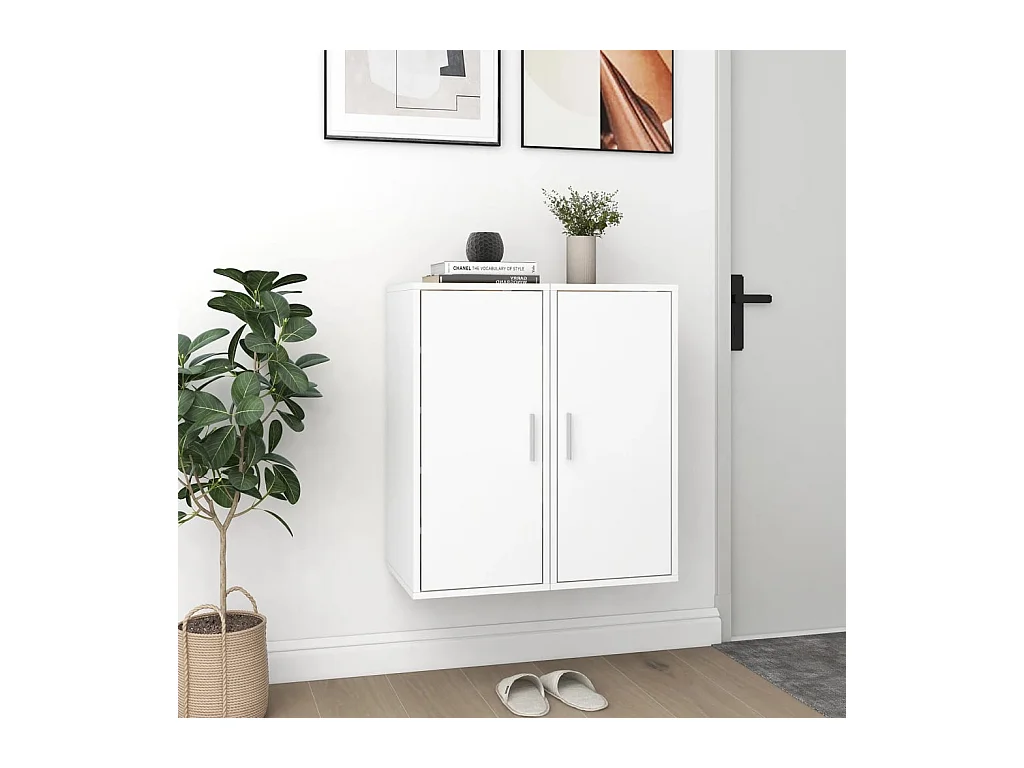 Armoires à chaussures 2 pcs Blanc 32x35x70 cm Aggloméré