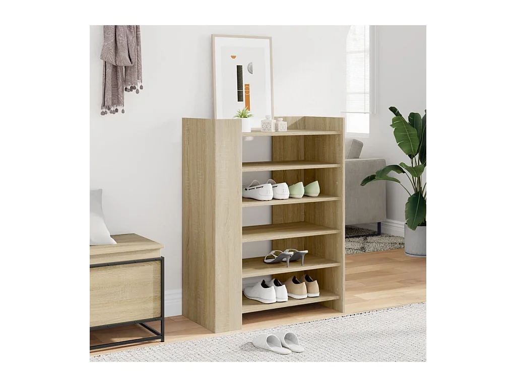 Armoire à chaussures chêne sonoma 74,5x37,5x100 cm