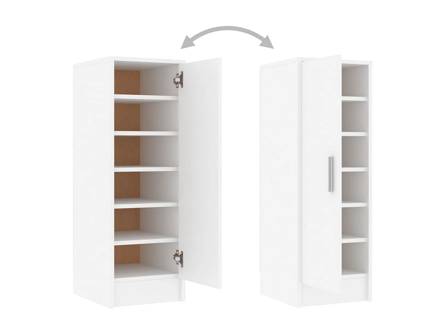 Armoire à chaussures Blanc 32x35x92 cm Aggloméré