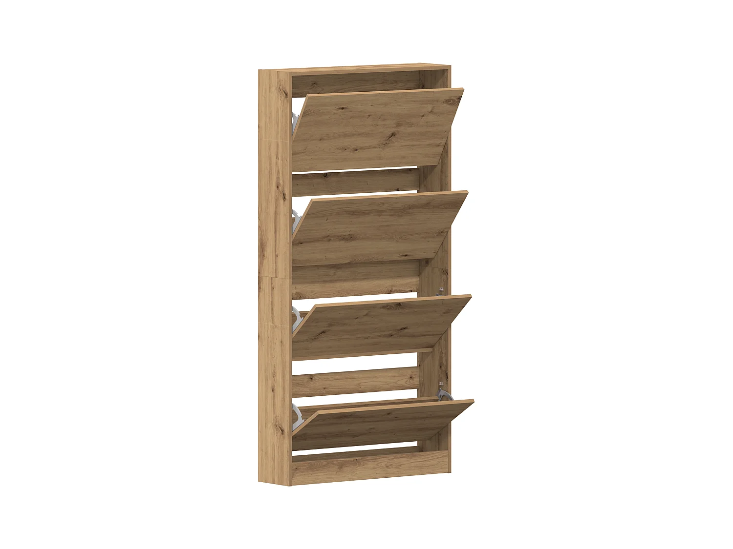 Armoire à Chaussures Chêne Artisanal Bois d'Ingénierie