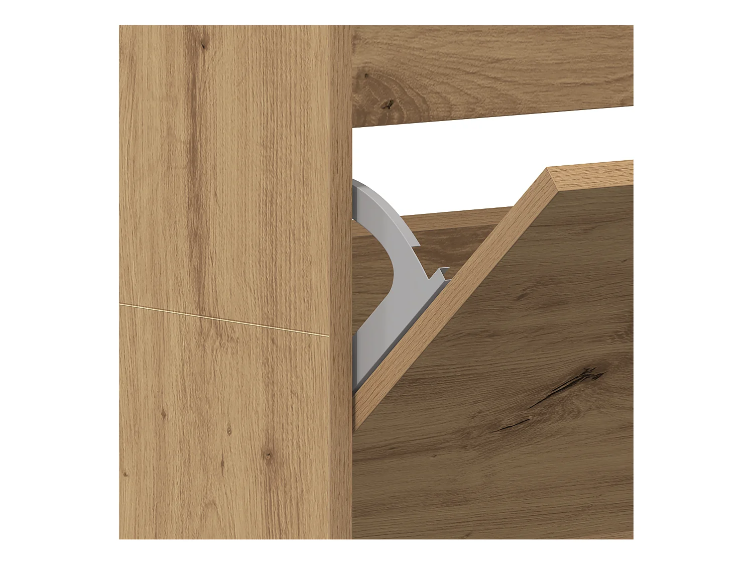 Armoire à Chaussures Chêne Artisanal Bois d'Ingénierie