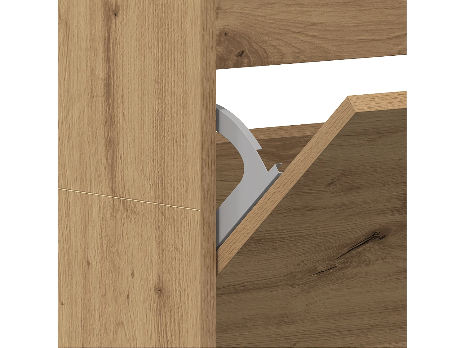 Armoire à Chaussures Chêne Artisanal Bois d'Ingénierie