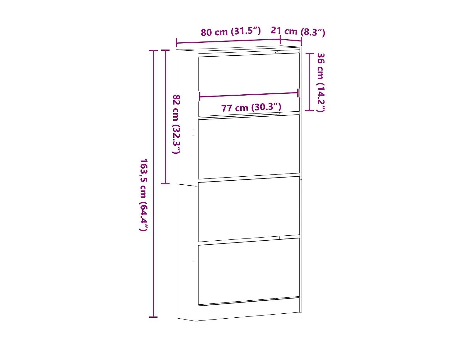 Armoire à Chaussures Chêne Artisanal Bois d'Ingénierie