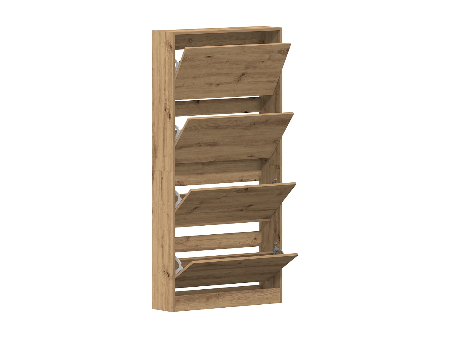 Armoire à Chaussures Chêne Artisanal Bois d'Ingénierie