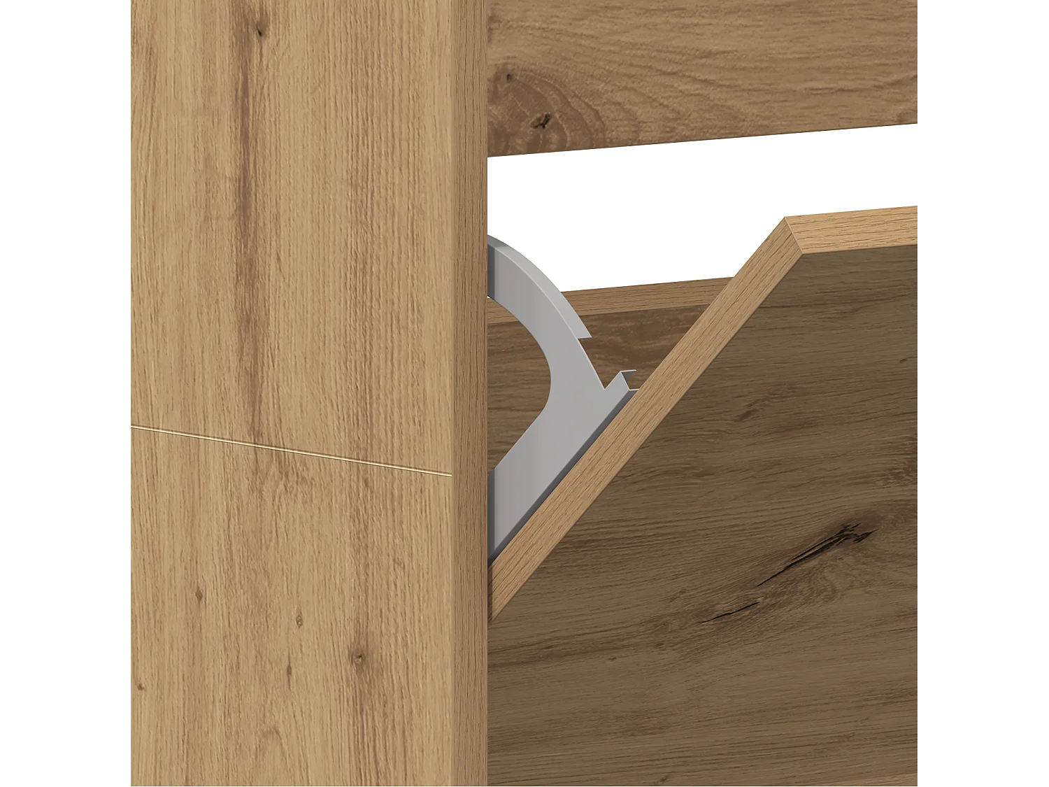 Armoire à Chaussures Chêne Artisanal Bois d'Ingénierie