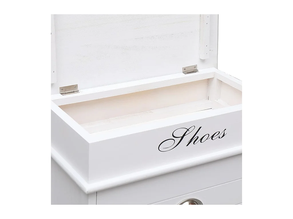 Armoire à chaussures Blanc 50 x 28 x 98 cm Bois de Paulownia