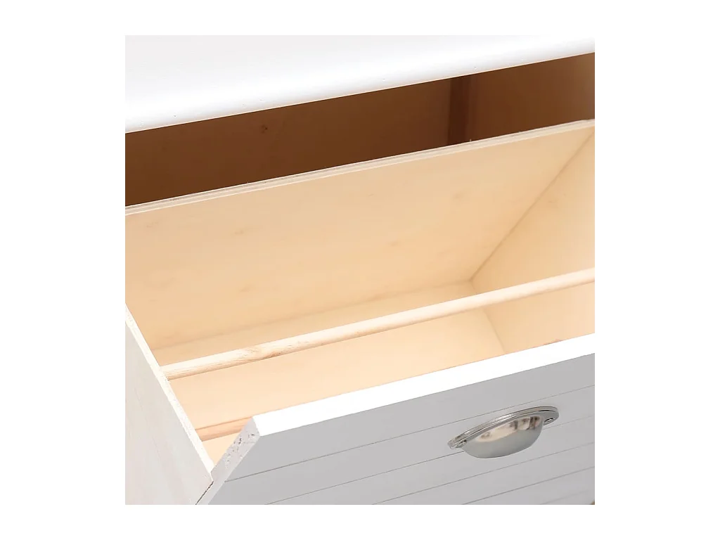 Armoire à chaussures Blanc 50 x 28 x 98 cm Bois de Paulownia