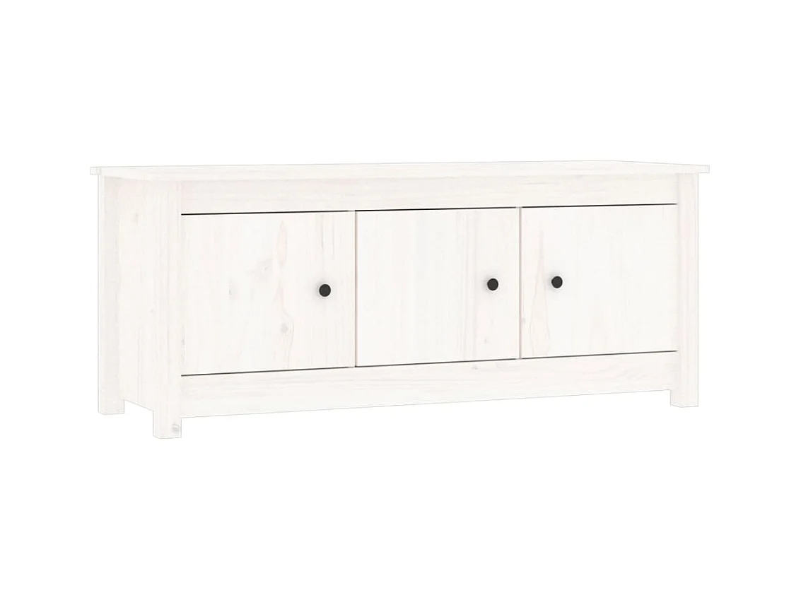 Armoire à chaussures Blanc 110x38x45,5 cm Bois de pin massif
