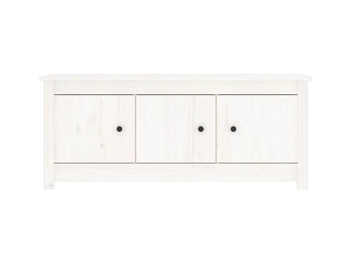 Armoire à chaussures Blanc 110x38x45,5 cm Bois de pin massif