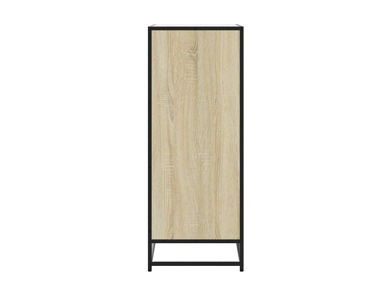 Armoire à chaussures chêne sonoma bois d'ingénierie et métal