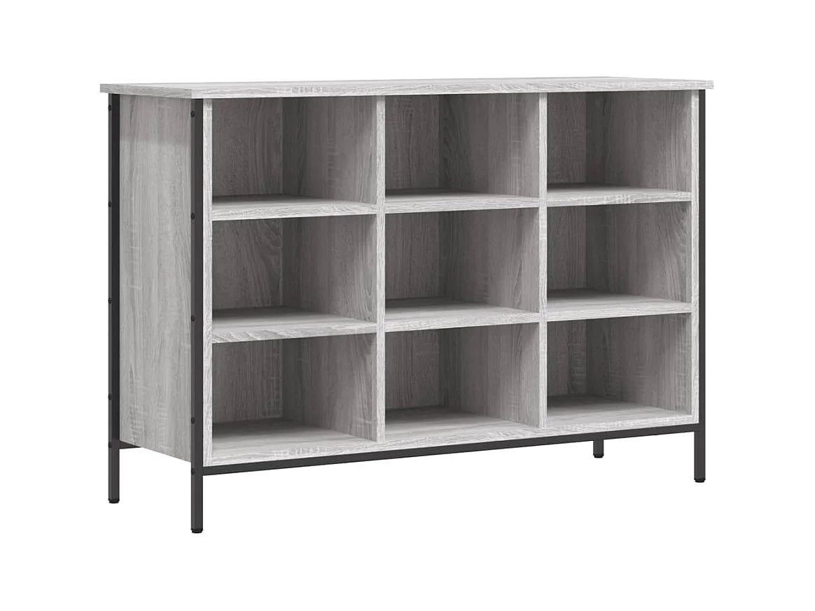 Sonoma grijze schoenenkast 100x35x70 cm bewerkt hout