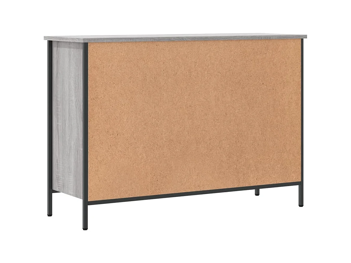 Sonoma grijze schoenenkast 100x35x70 cm bewerkt hout