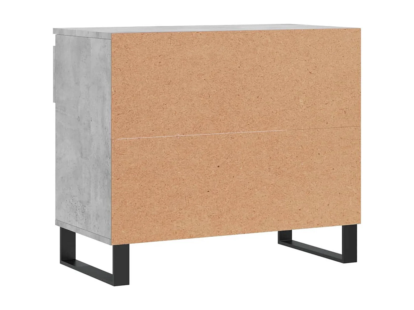 Betongrijze schoenenkast 70x36x60 cm bewerkt hout