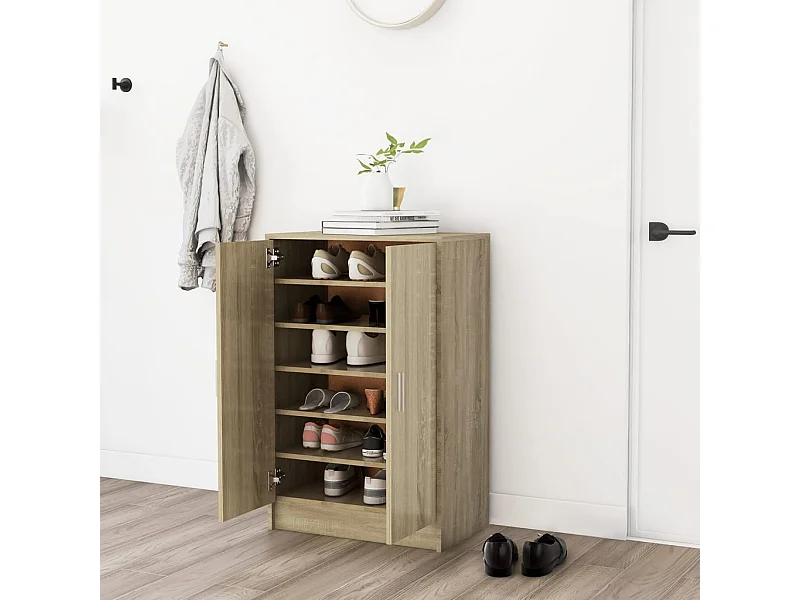 Armoire à chaussures Chêne Sonoma 60x35x92 cm Bois d’ingénierie
