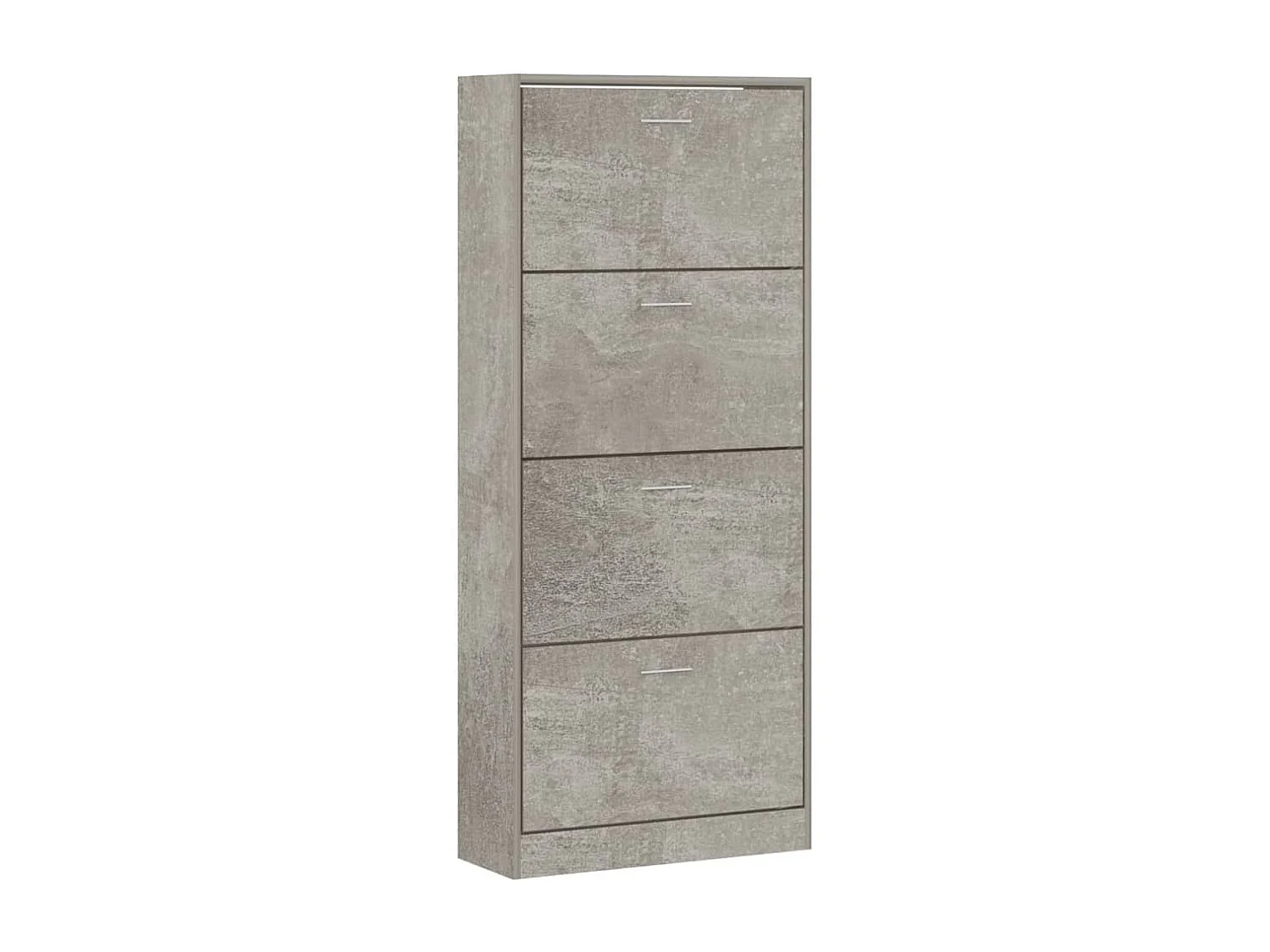 Armoire à chaussures Gris béton 63x24x147 cm Bois d'ingénierie