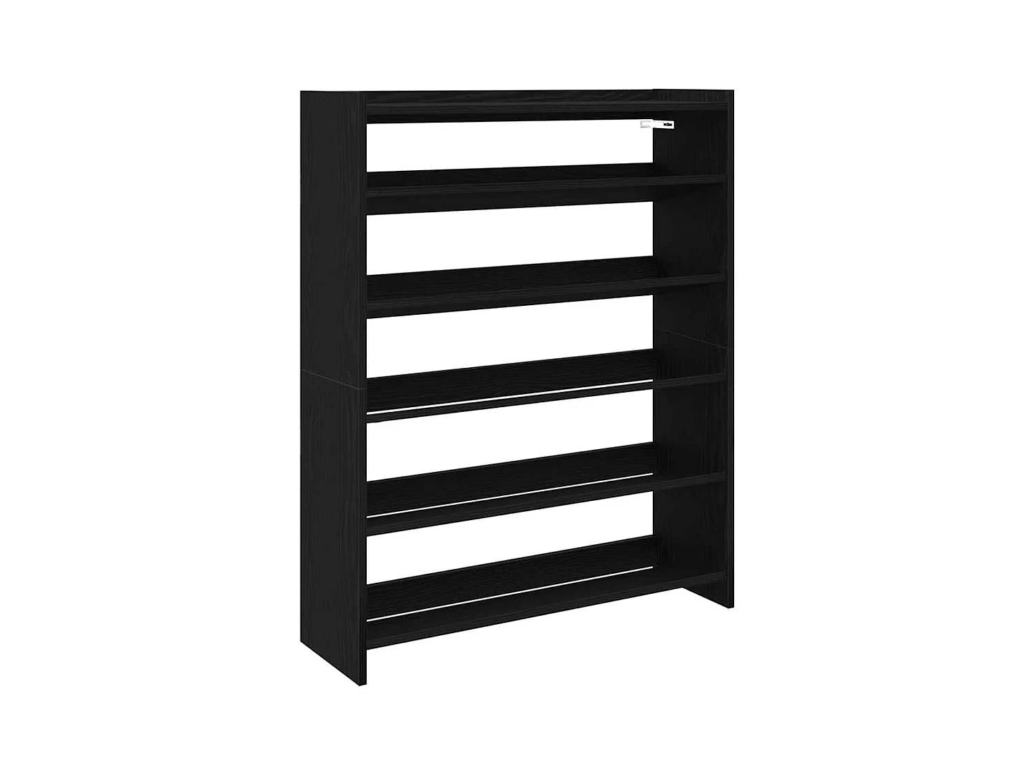 Étagère à chaussures noir 80x25x100 cm bois d'ingénierie