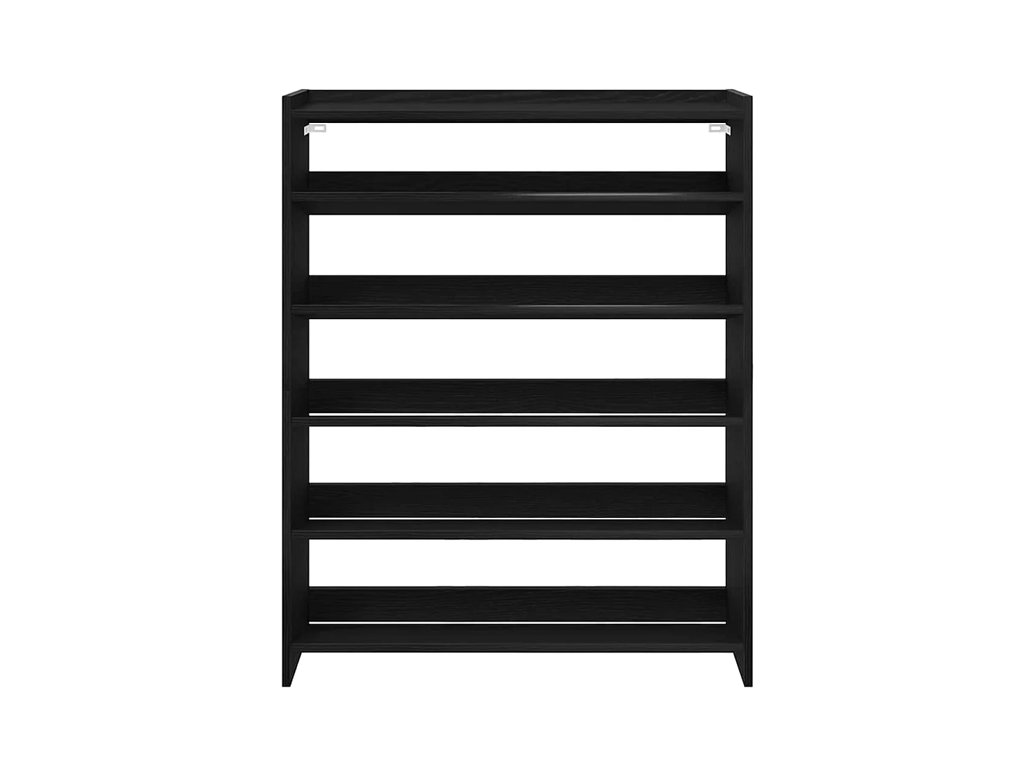 Étagère à chaussures noir 80x25x100 cm bois d'ingénierie