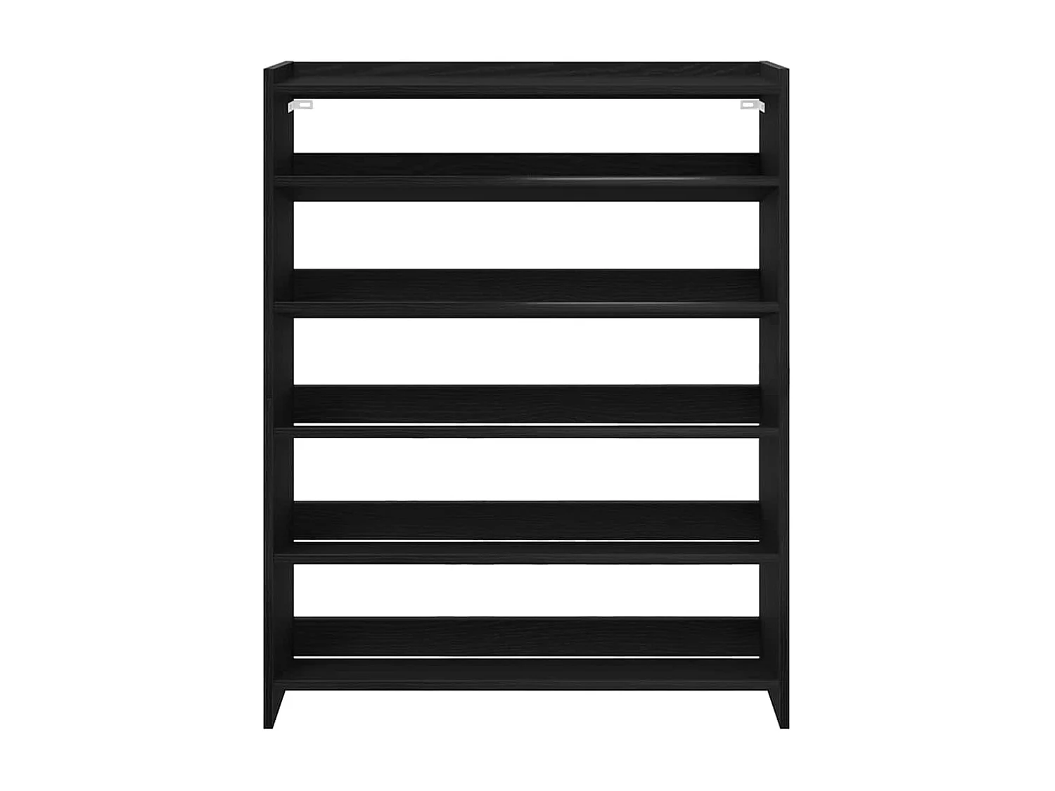 Étagère à chaussures noir 80x25x100 cm bois d'ingénierie