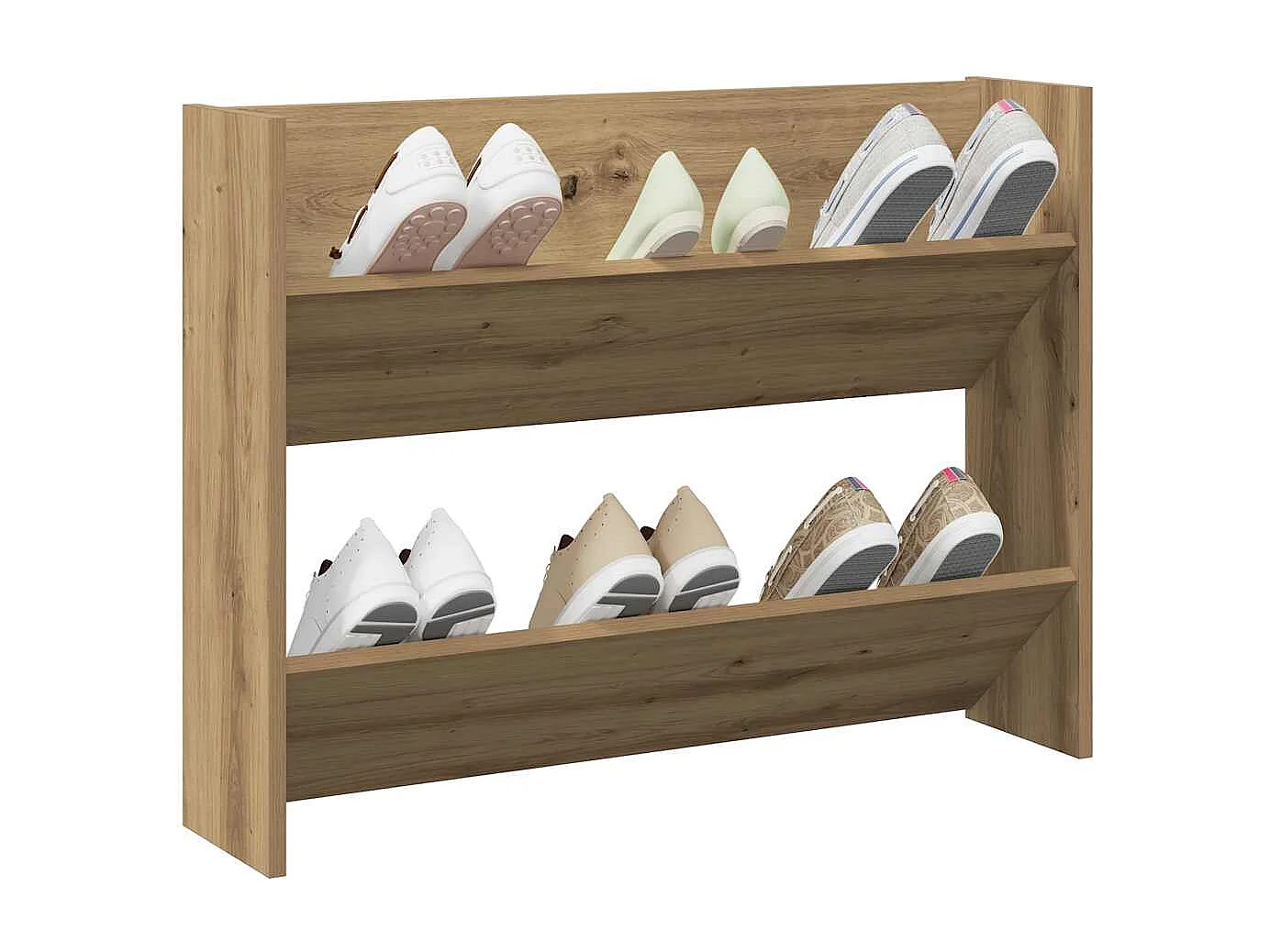 Zapatero de pared, roble artesanal, madera de ingeniería