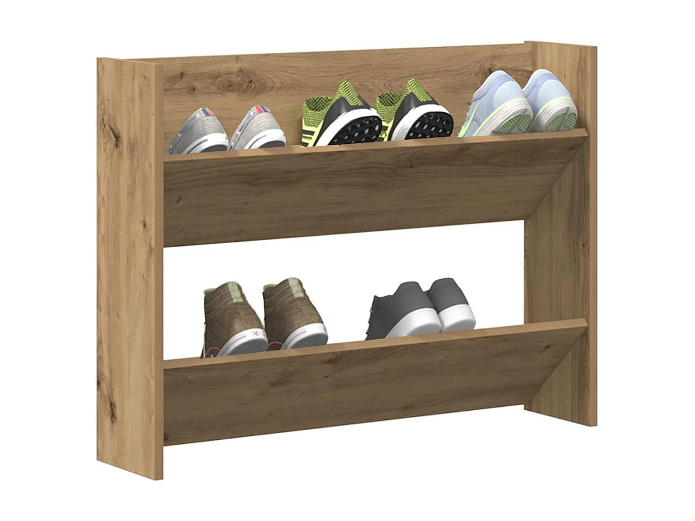 Zapatero de pared, roble artesanal, madera de ingeniería