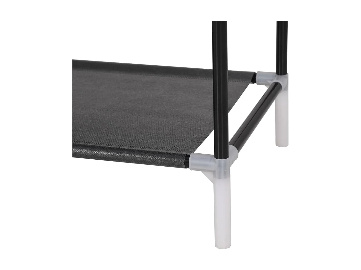 Zapatero con 8 estantes Metal y tela no tejida Negro