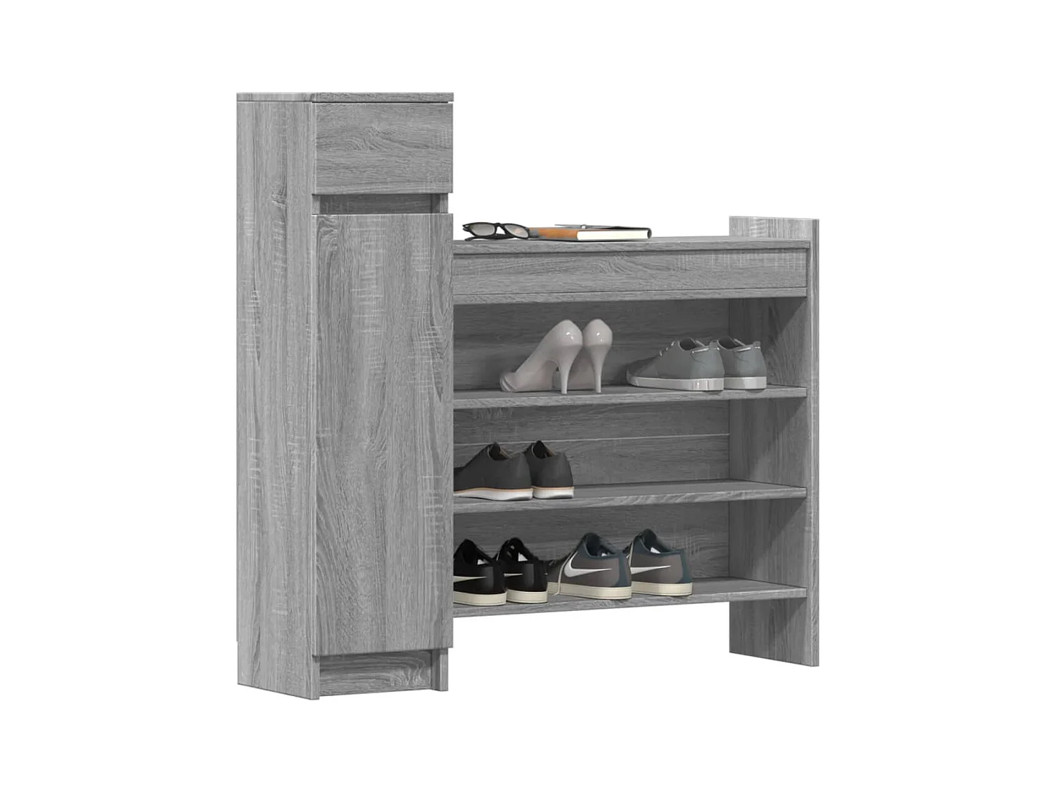 Sonoma Gray Engineered Wood schoenenkast