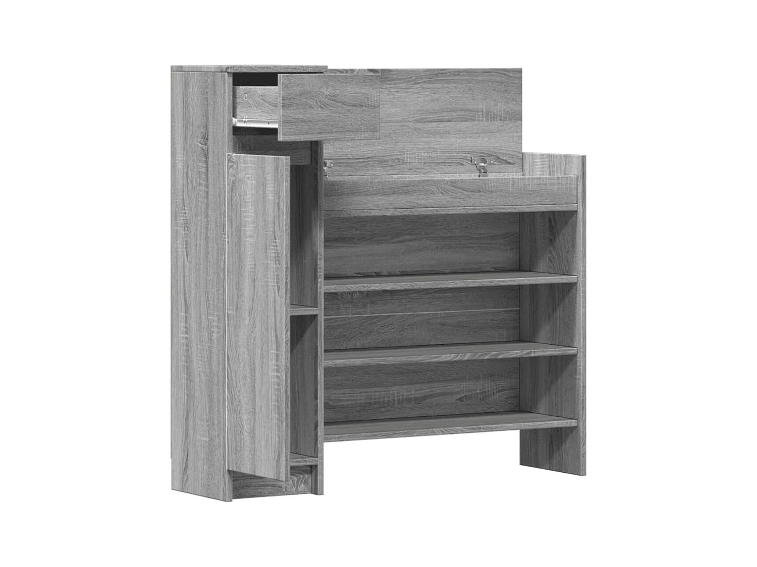 Sonoma Gray Engineered Wood schoenenkast