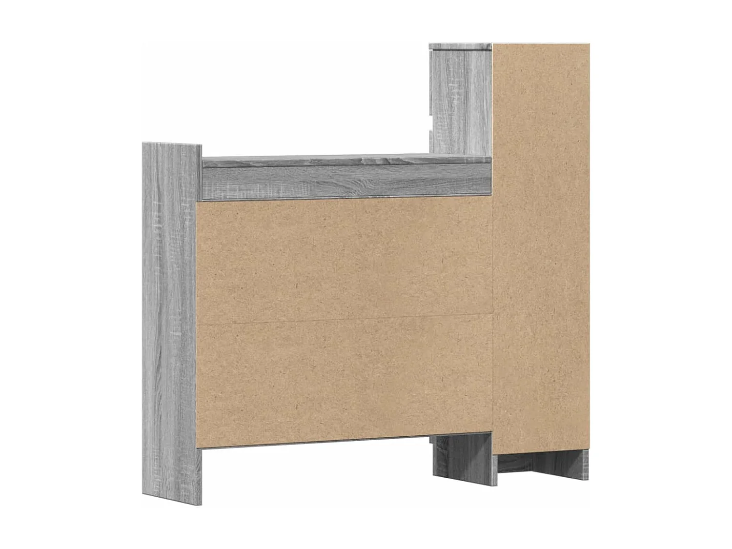 Zapatero de madera de ingeniería gris Sonoma