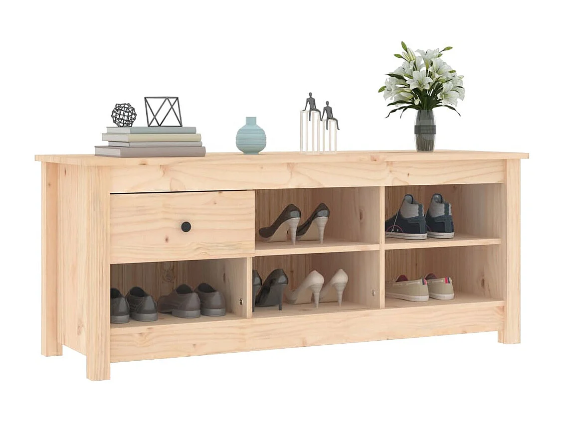 Armoire à chaussures 110x38x45,5 cm Bois de pin massif