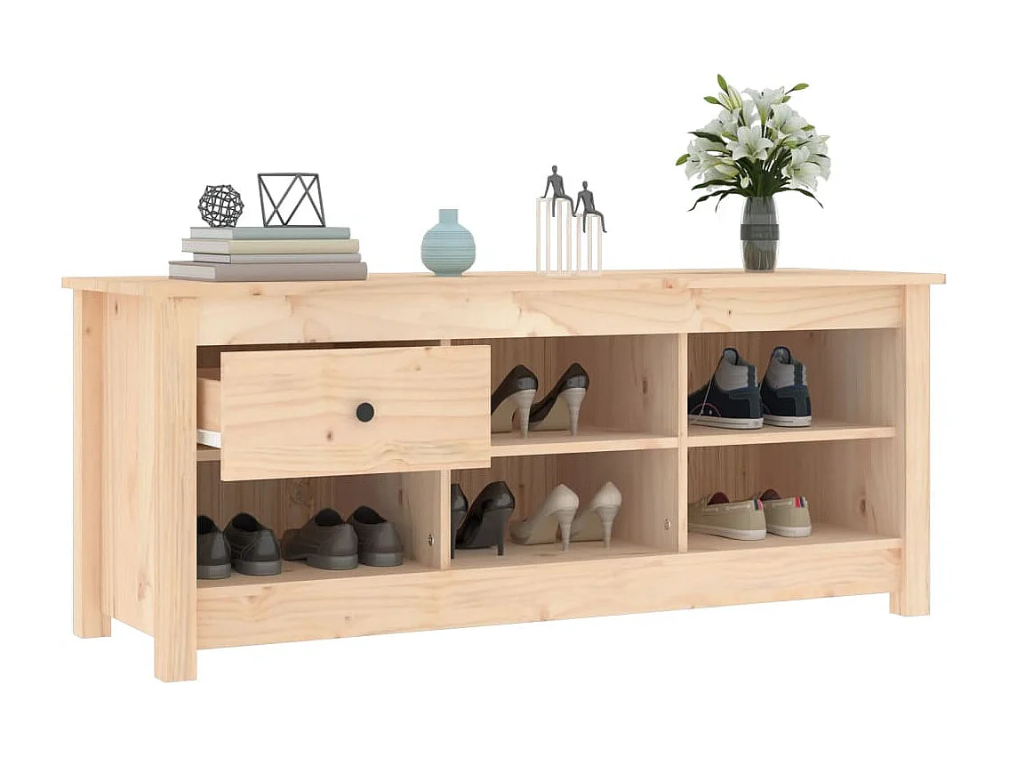 Armoire à chaussures 110x38x45,5 cm Bois de pin massif