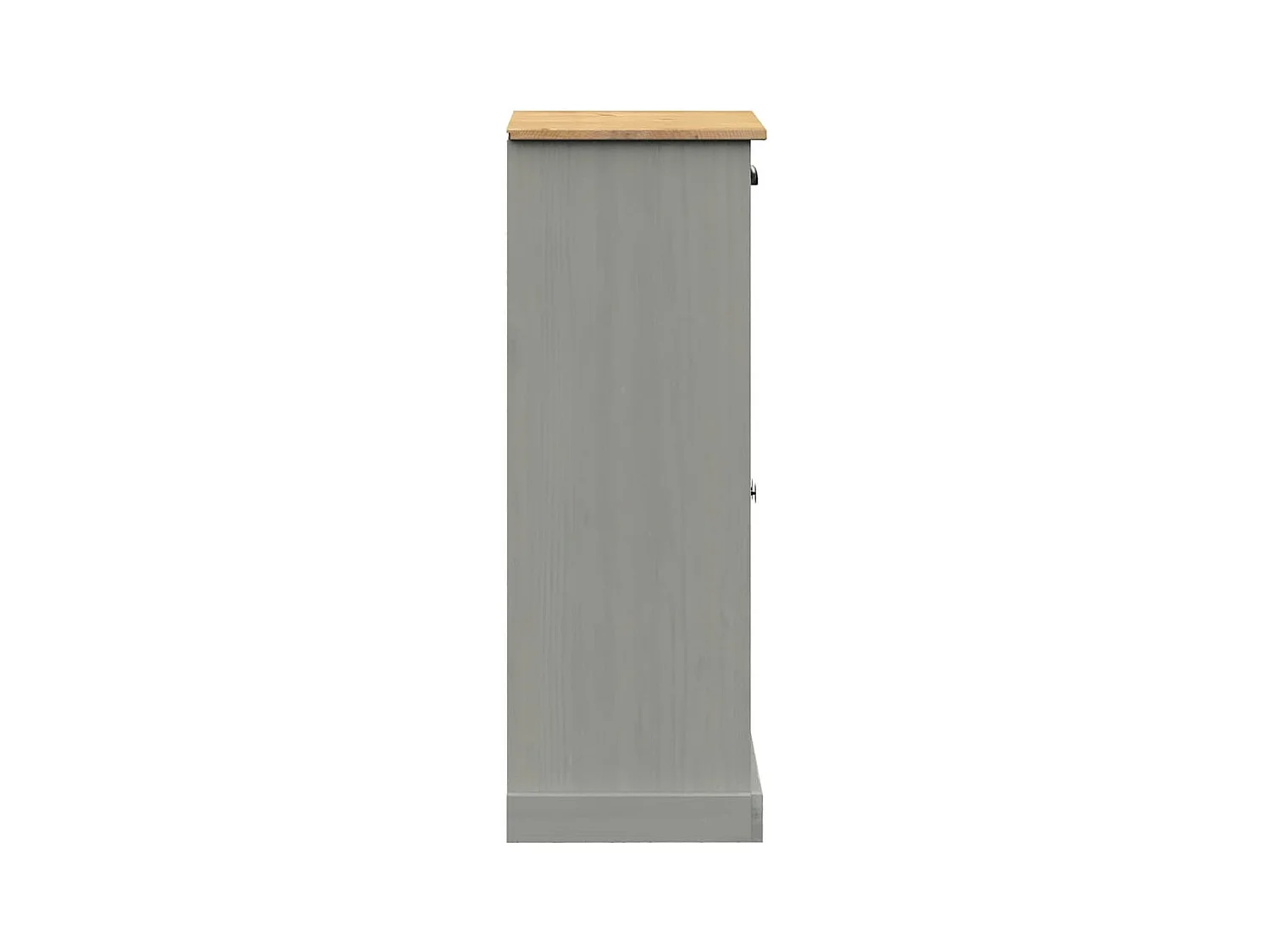 Armoire à chaussures gris 60x35x96 cm bois massif de pin