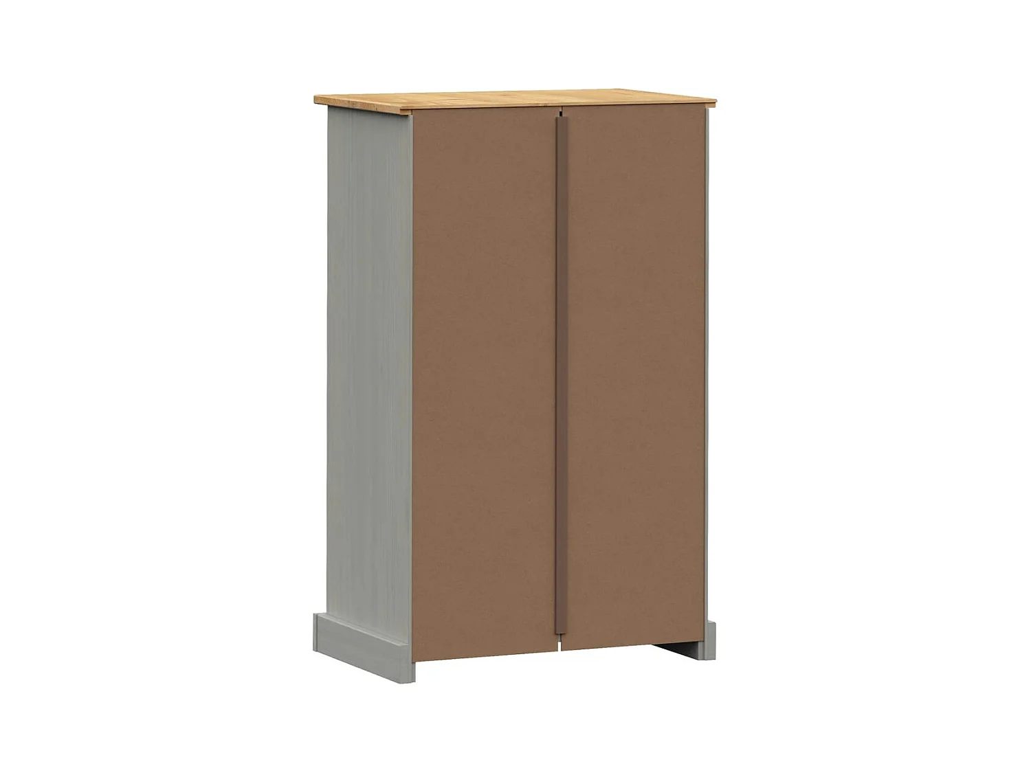 Armoire à chaussures gris 60x35x96 cm bois massif de pin